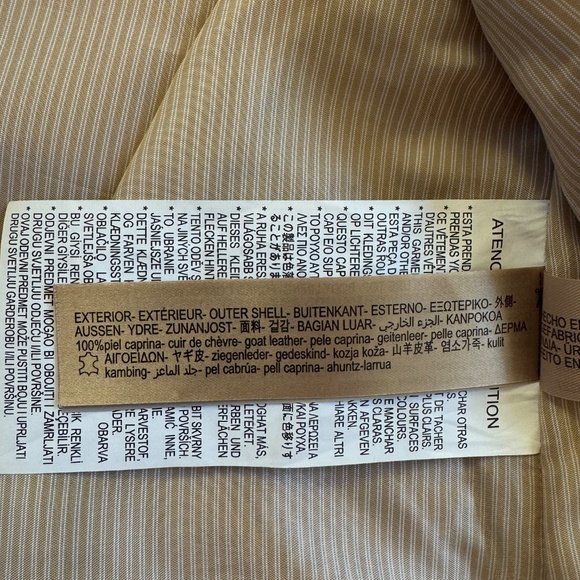 MASSIMO DUTTI Camel Suede Leather Jacket in Moto Style - Picture 6 of 6